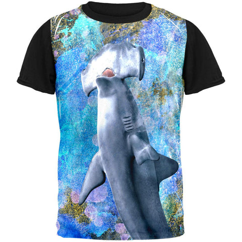 Hammerhead Distressed Splatter All Over Mens Black Back T Shirt