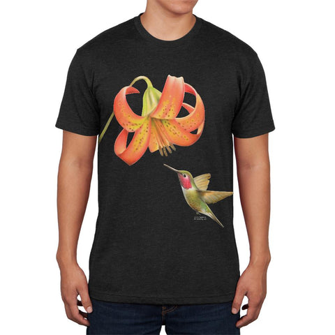 Humming Bird in Spring Mens Soft T Shirt