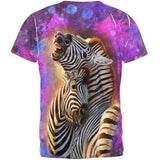 Zebra Lovers Splatter All Over Mens T Shirt