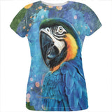 Exotic Blue Gold Macaw All Over Womens T Shirt