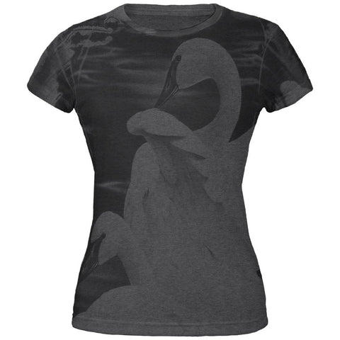 Enchanted Swans of Winter Juniors Soft T Shirt