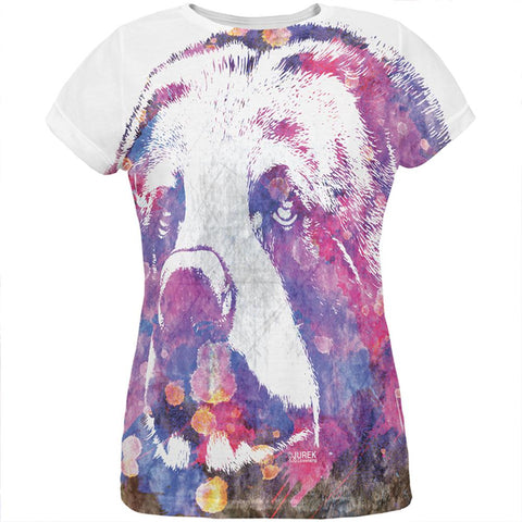Spirit Bear Splatter All Over Womens T Shirt