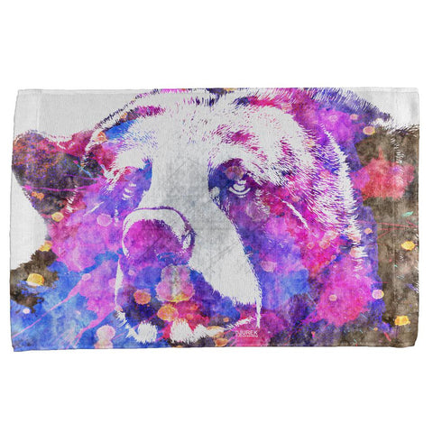 Spirit Bear Splatter All Over Hand Towel