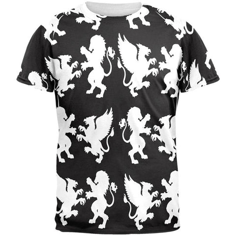 Griffin Lion Battle All Over Mens T Shirt