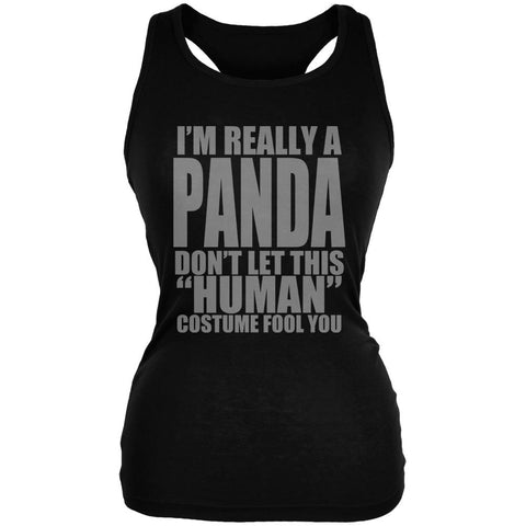 Halloween Human Panda Costume Juniors Soft Tank Top