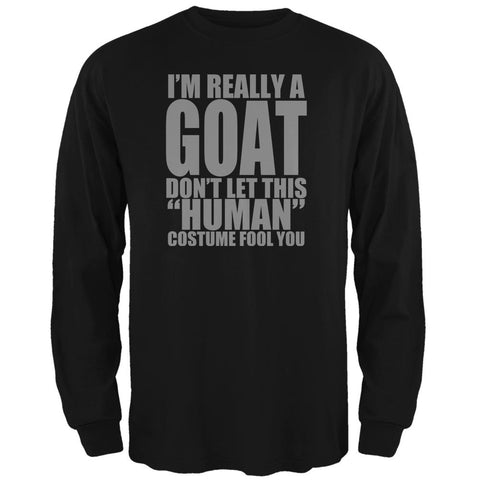 Halloween Human Goat Costume Mens Long Sleeve T Shirt