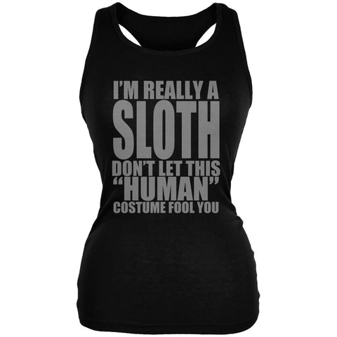 Halloween Human Sloth Costume Juniors Soft Tank Top