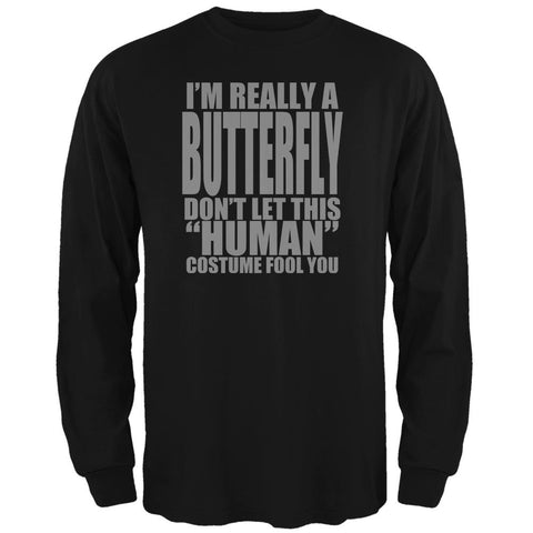 Halloween Human Butterfly Costume Mens Long Sleeve T Shirt