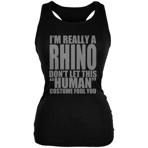 Halloween Human Rhino Costume Juniors Soft Tank Top