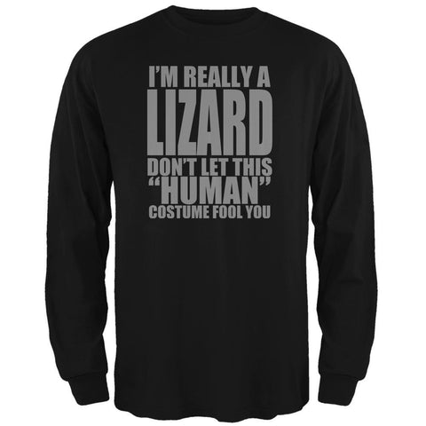 Halloween Human Lizard Costume Mens Long Sleeve T Shirt