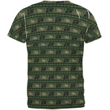 Grizzly Bear Adirondack Pattern Green All Over Mens T Shirt