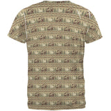 Grizzly Bear Adirondack Pattern Tan All Over Mens T Shirt