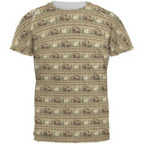 Grizzly Bear Adirondack Pattern Tan All Over Mens T Shirt