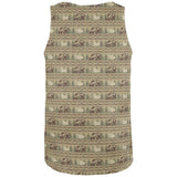 Grizzly Bear Adirondack Pattern Tan All Over Mens Tank Top
