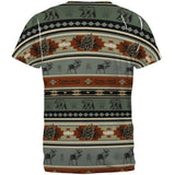 Adirondack Bear Moose Pattern All Over Mens T Shirt