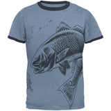 Redfish Red Drum Fish Mens Ringer T Shirt