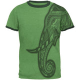 Tribal Mosaic Elephant Mens Ringer T Shirt