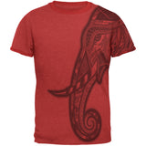 Tribal Mosaic Elephant Mens Ringer T Shirt front view