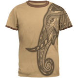 Tribal Mosaic Elephant Mens Ringer T Shirt