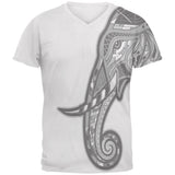 Tribal Mosaic Elephant Mens T Shirt front view