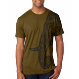 Tribal Mosaic Elephant Mens Soft T Shirt front view
