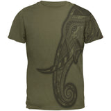 Tribal Mosaic Elephant Mens Soft T Shirt front view