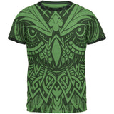 Trippy Tribal Owl Mens Ringer T Shirt