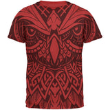 Trippy Tribal Owl Mens Ringer T Shirt