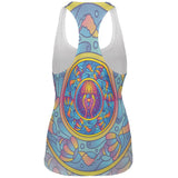 Mandala Trippy Stained Glass Jellyfish All Over Womens Work Out Tank Top
