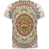 Mandala Trippy Stained Glass Owl All Over Mens T Shirt