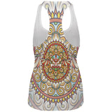 Mandala Trippy Stained Glass Owl All Over Womens Work Out Tank Top