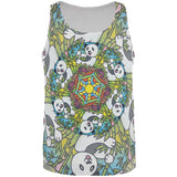 Mandala Trippy Stained Glass Panda All Over Mens Tank Top