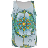Mandala Trippy Stained Glass Elephant All Over Mens Tank Top