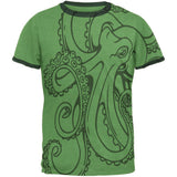 Octopus Outline Mens Ringer T Shirt