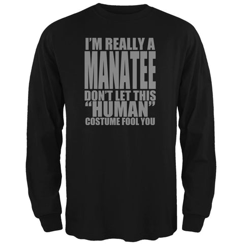 Halloween Human Manatee Costume Mens Long Sleeve T Shirt