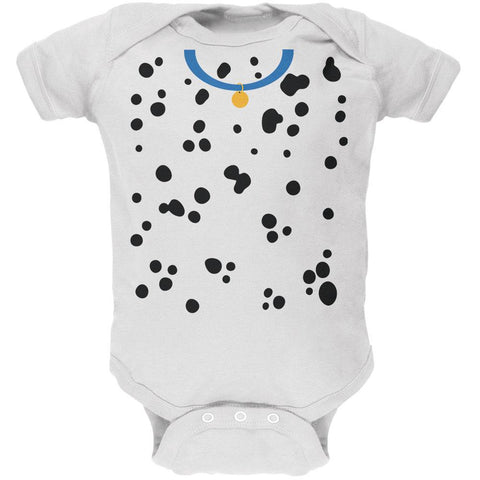 Halloween Dalmatian Puppy Costume Soft Baby One Piece Blue Collar