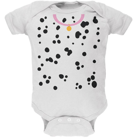 Halloween Dalmatian Puppy Costume Soft Baby One Piece Pink Collar