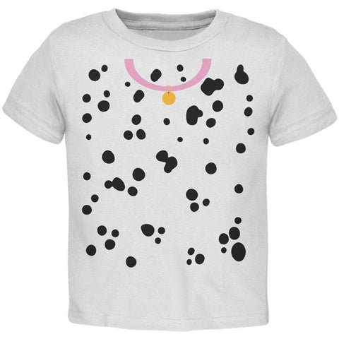 Halloween Dalmatian Puppy Costume Toddler T Shirt Pink Collar