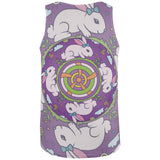Mandala Trippy Stained Glass Easter Bunny All Over Mens Tank Top