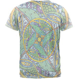 Mandala Trippy Stained Glass Chameleon Mens T Shirt