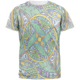 Mandala Trippy Stained Glass Chameleon Mens T Shirt
