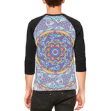 Mandala Trippy Stained Glass Fish Mens Raglan T Shirt