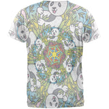 Mandala Trippy Stained Glass Panda Mens T Shirt