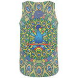 Mandala Trippy Stained Glass Peacock All Over Mens Tank Top