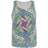 Mandala Trippy Stained Glass Spring Birds All Over Mens Tank Top