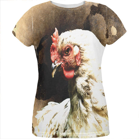 Queen Of The Barnyard Chicken All Over Womens T Shirt