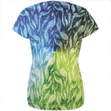 Peacocks And Feathers All Over Womens T Shirt