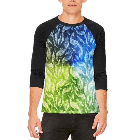 Peacocks And Feathers Mens Raglan T Shirt