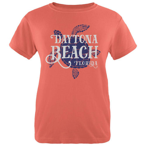 Summer Sun Sea Turtle Daytona Beach Womens T Shirt