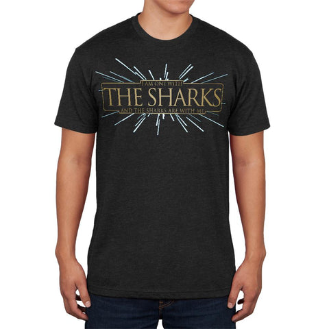 One With The Sharks Funny Force Mens Soft T Shirt